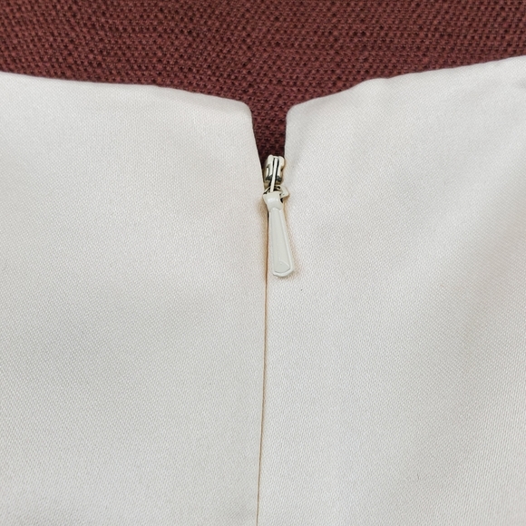 ADRIANNA PAPELL Ivory Gold Brocade Sheath Dress 2P - Picture 10 of 15